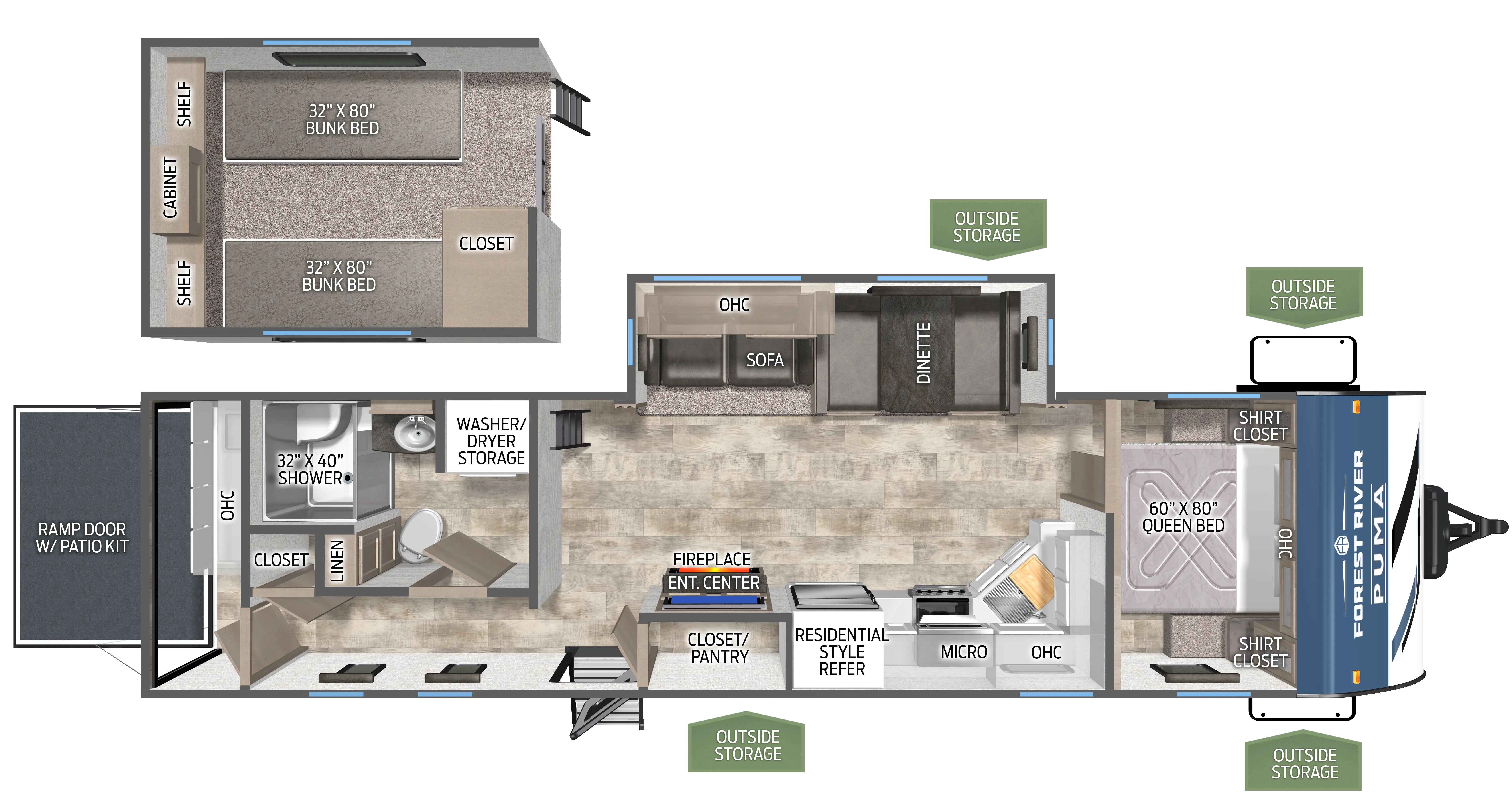 Puma 345BHL Floorplan